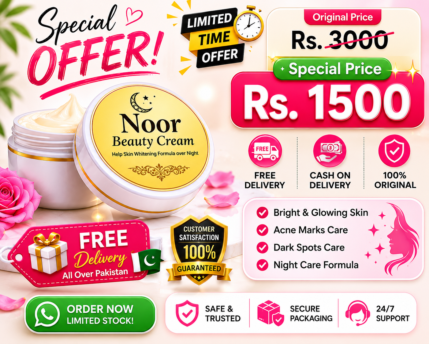 Noor Beauty Cream | Acne Marks & Dark Spots Care