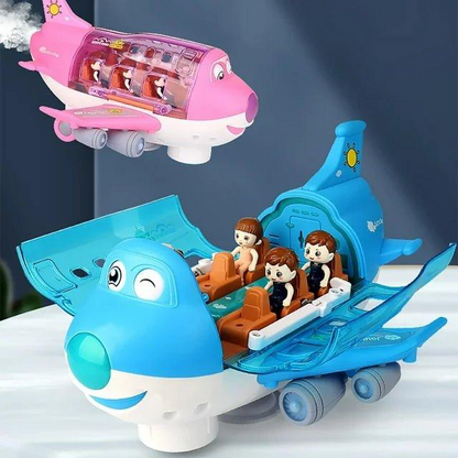 360° Musical Rotating Airplane Toy with Lights for Kids
