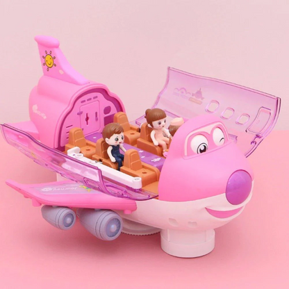 360° Musical Rotating Airplane Toy with Lights for Kids
