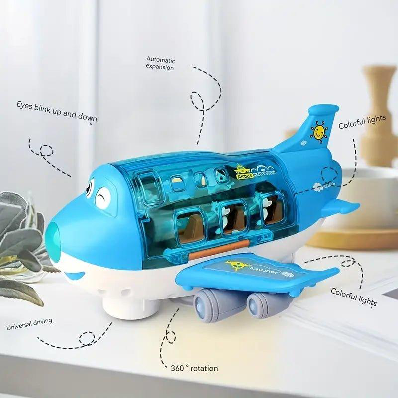360° Musical Rotating Airplane Toy with Lights for Kids