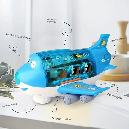 360° Musical Rotating Airplane Toy with Lights for Kids